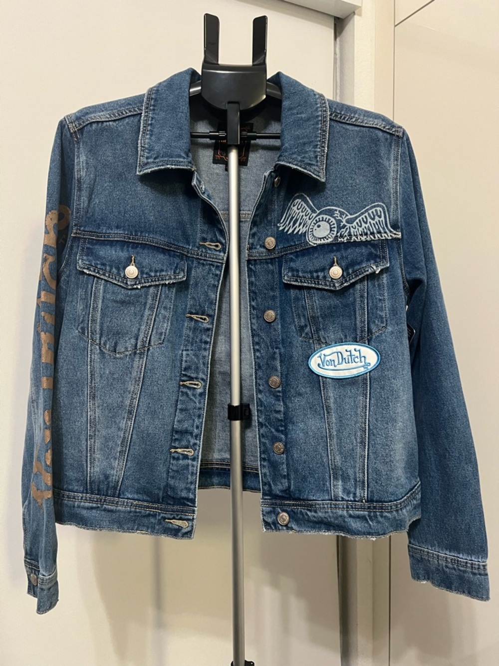 Von Dutch Originals Oversized Logo Denim Jacket NWT L
